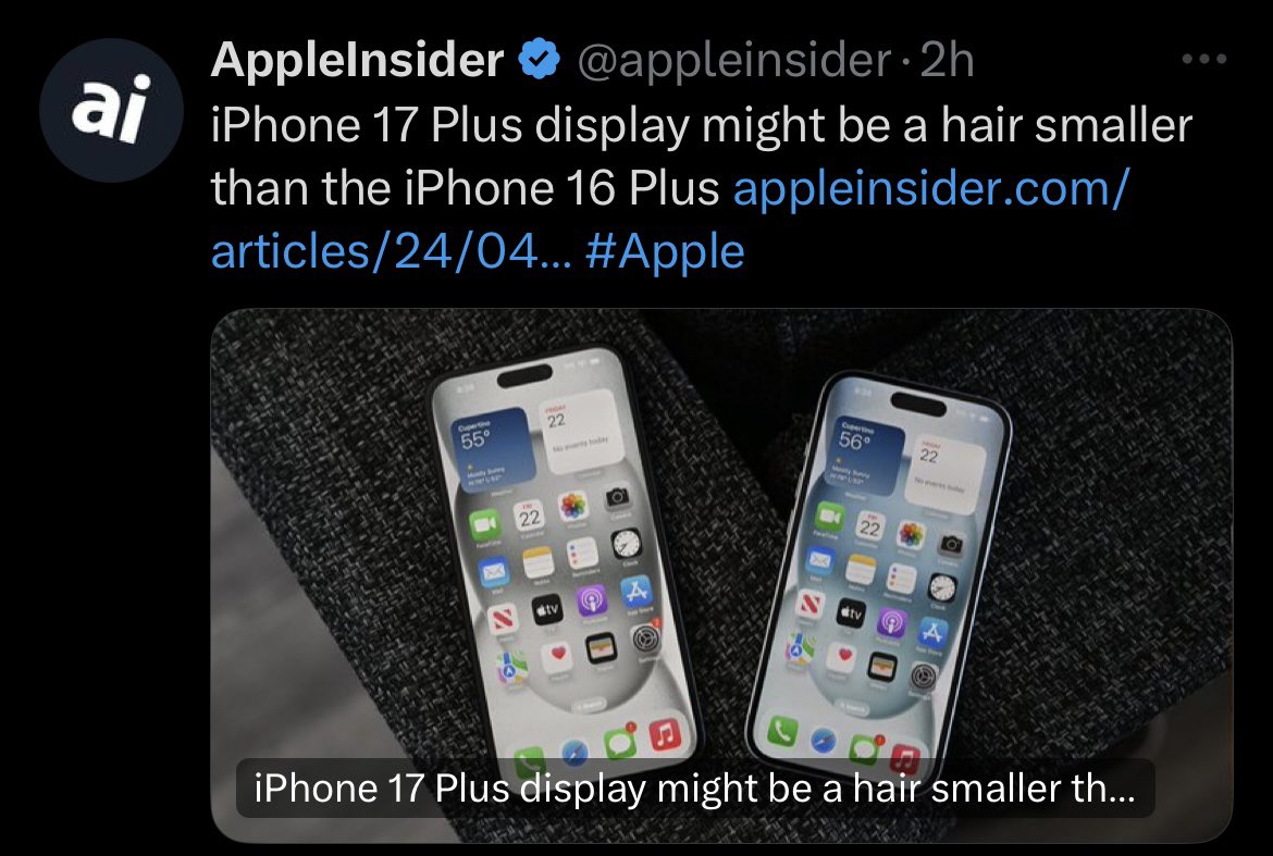 iPhone-related tweets which don’t need to be clicked exhibit 87: ones which speculate about a minor change to the next-model-but-one