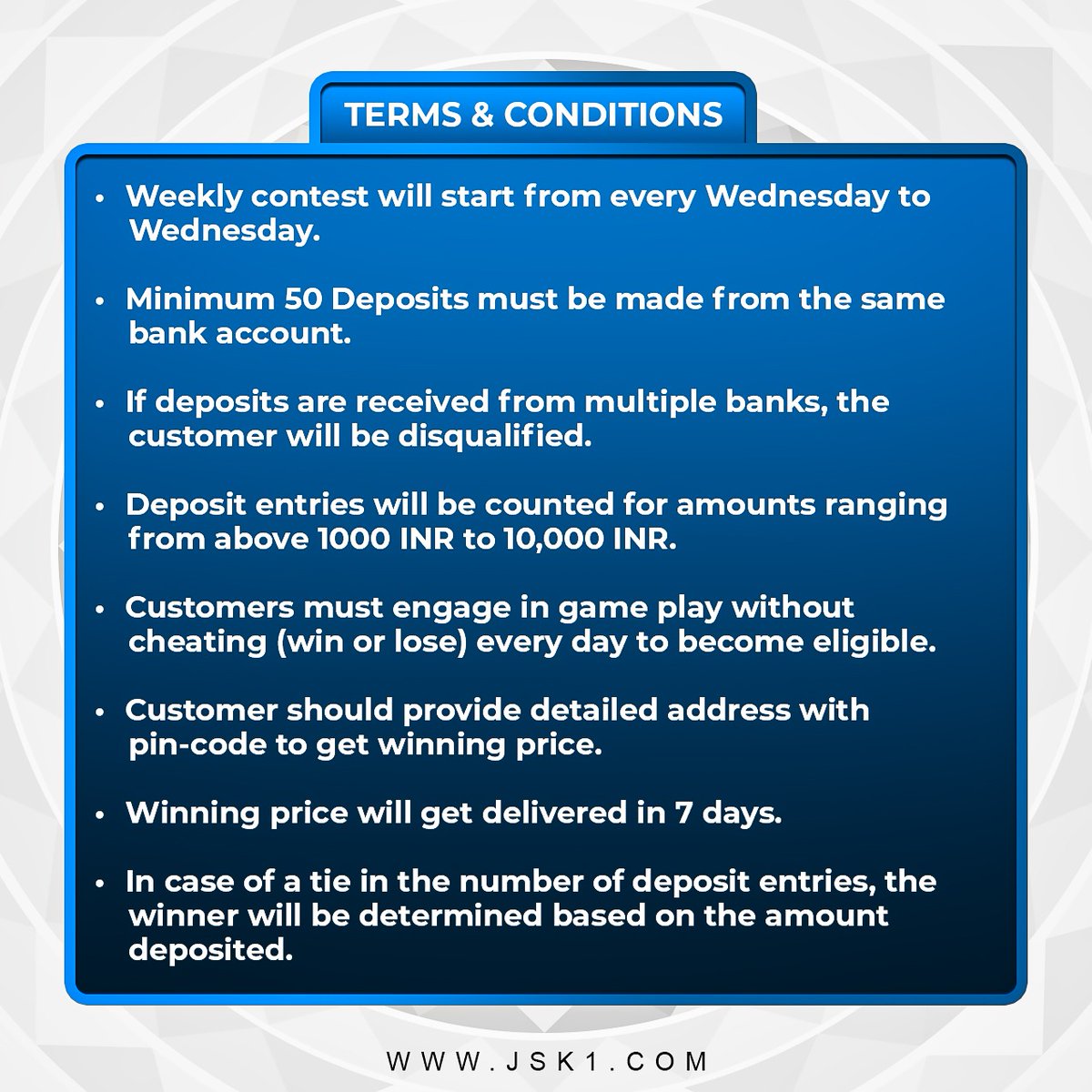 The mega IPL giveaway is here! Get into the part of the weekly contest! We are already in the mid-season! Don't waste your time! Join Now!

#jsk1 #megaIPLGiveaway #Contest #Giveaway #giveawayalert #ipl #tataipl #ipad #smarttv #thailandtrip #smartphone