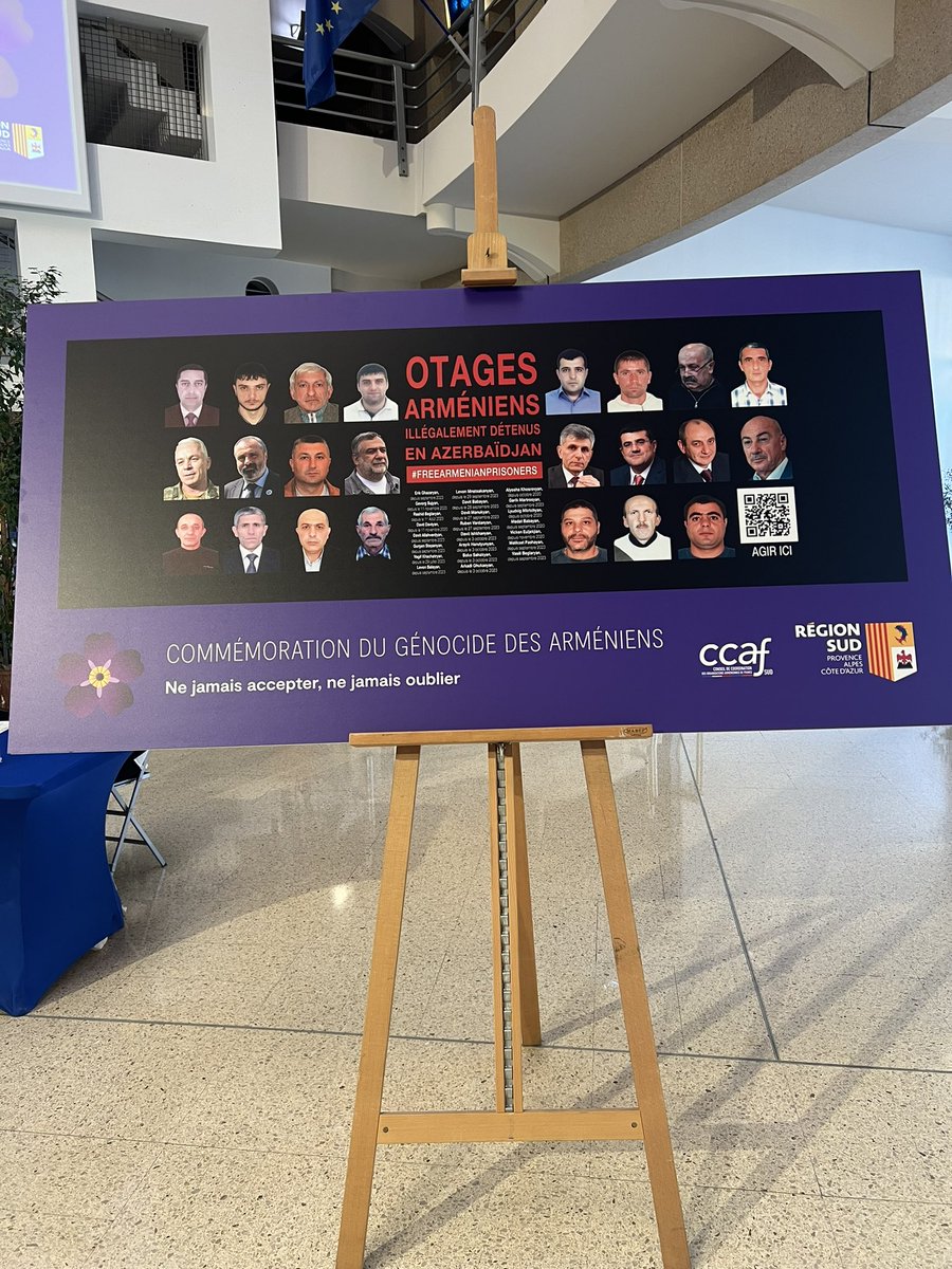 📸 Retour en images sur la cérémonie de commémoration du génocide des Arméniens en <a href="/MaRegionSud/">Région Sud</a> 

Après avoir déroulé la banderole commémorative sur le fronton du bâtiment, le Président <a href="/RenaudMuselier/">Renaud Muselier</a> a réitéré son soutien à notre Cause.