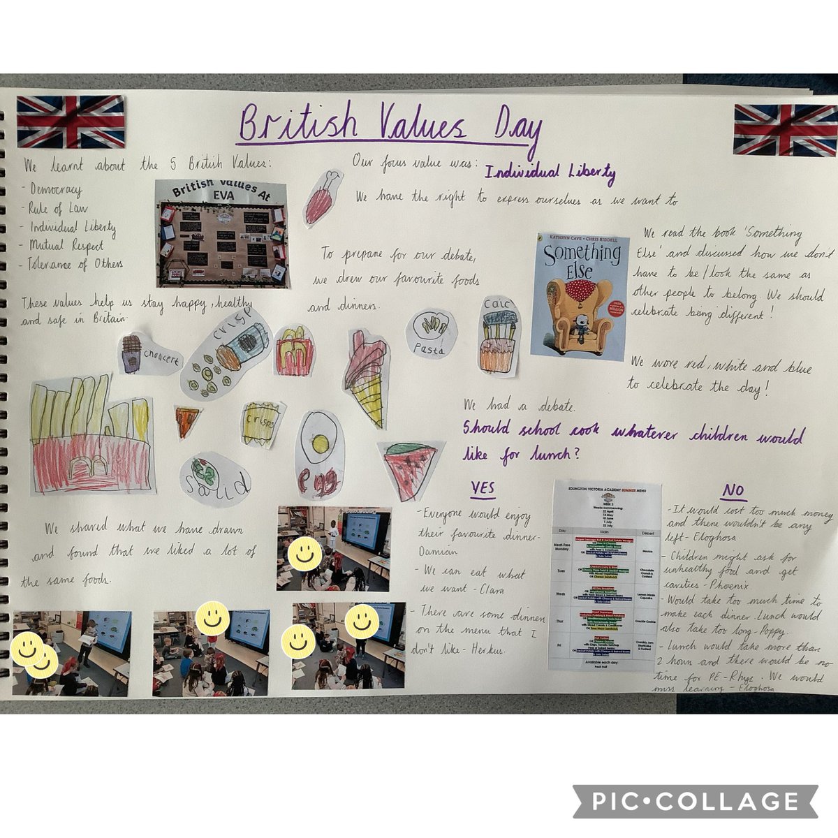 Just look at our Y1 floor book sharing the learning from British Values Day in 1DB. Great work everyone! @ExceedLP