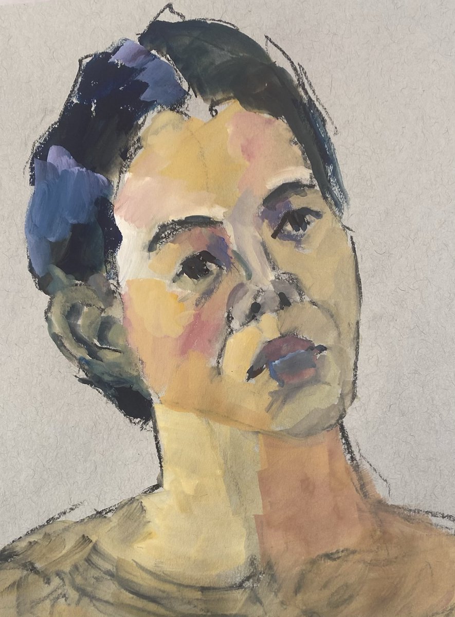 #portrait of Camila #sketch #gouachepainting #20minutes #art #oilpainting #watercolorpainting #lifedrawing
