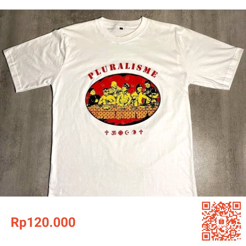 CaliRusalle's tweet photo. Saya menjual Kaos Pria - Pluralisme - Melawan Apparel seharga Rp120.000. Dapatkan produk ini hanya di Shopee! https://t.co/StmABwbJk4 #ShopeeID https://t.co/k6HlhNMloR