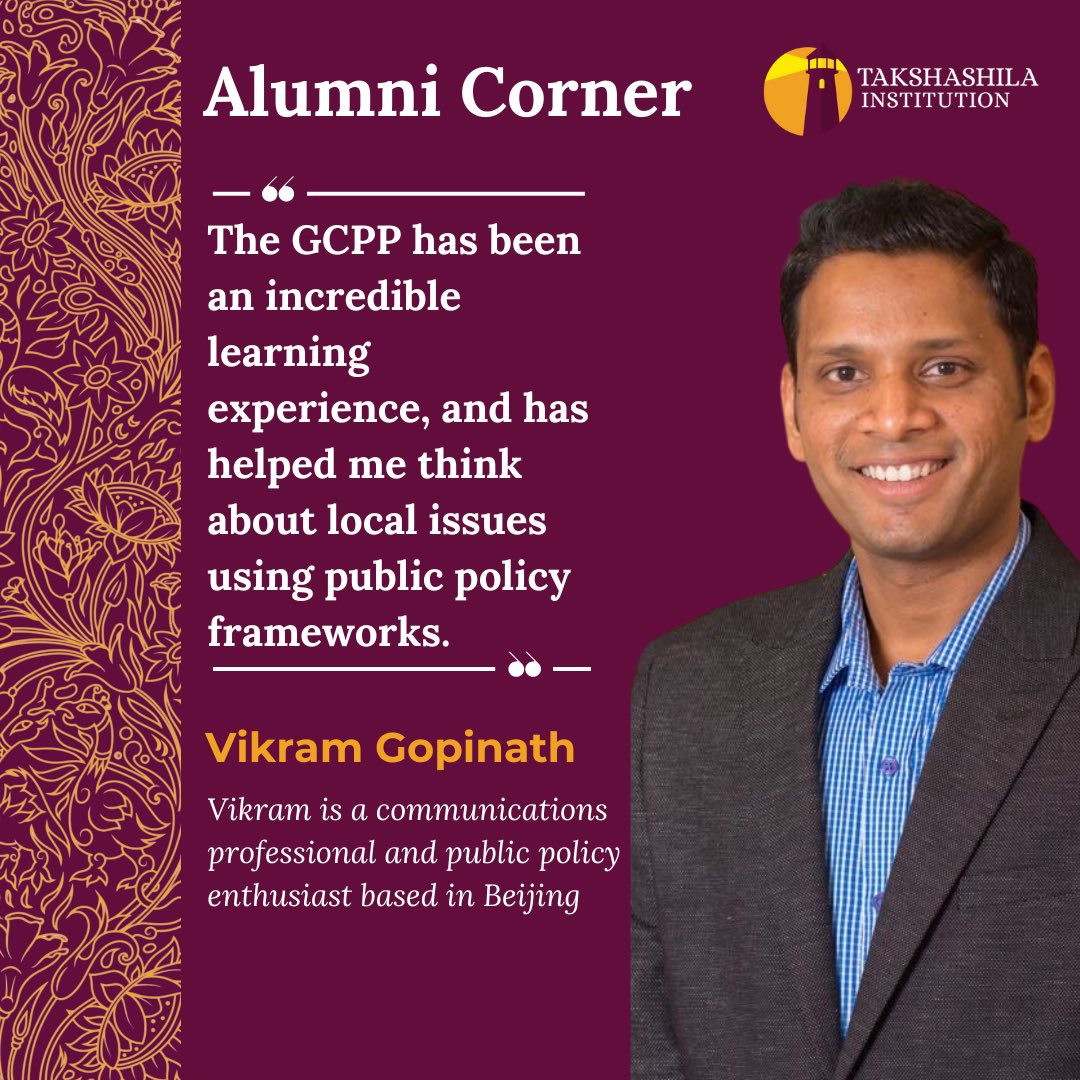 An alumnus of the GCPP and a student of the 36th Advanced Public Policy Specialisation cohort, Vikram cowrites a policy newsletter called PolicyPanchtantra with fellow GCPP alumni, Paras, Akshay, Harpreet, and Roshan. Read their latest work here: policypanchtantra.substack.com