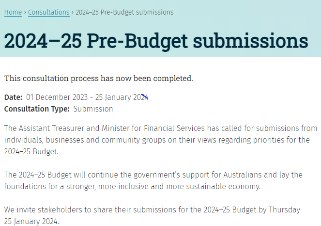 Well you probably should have asked in January when pre-budget submissions were open, aye? The budget isn't getting changed a month out. Another pointless stunt from this group. #keepthesheep