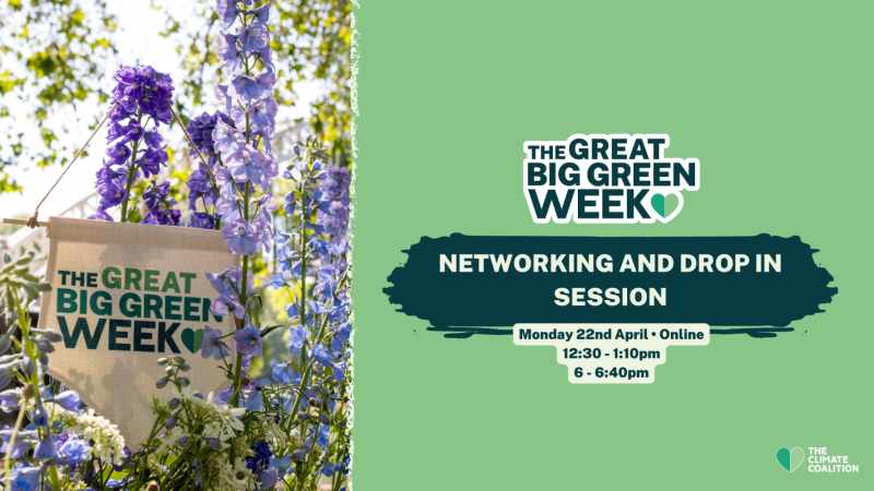 It's only two months until #GreatBigGreenWeek Start planning your events NOW with experts across the country during this @TheCCoalition networking opportunity. Monday 22nd April from 12:30–1:10pm or 6–6:40pm. Book: tickettailor.com/events/theclim… @FoEHull @Hullccnews @RightsClimate