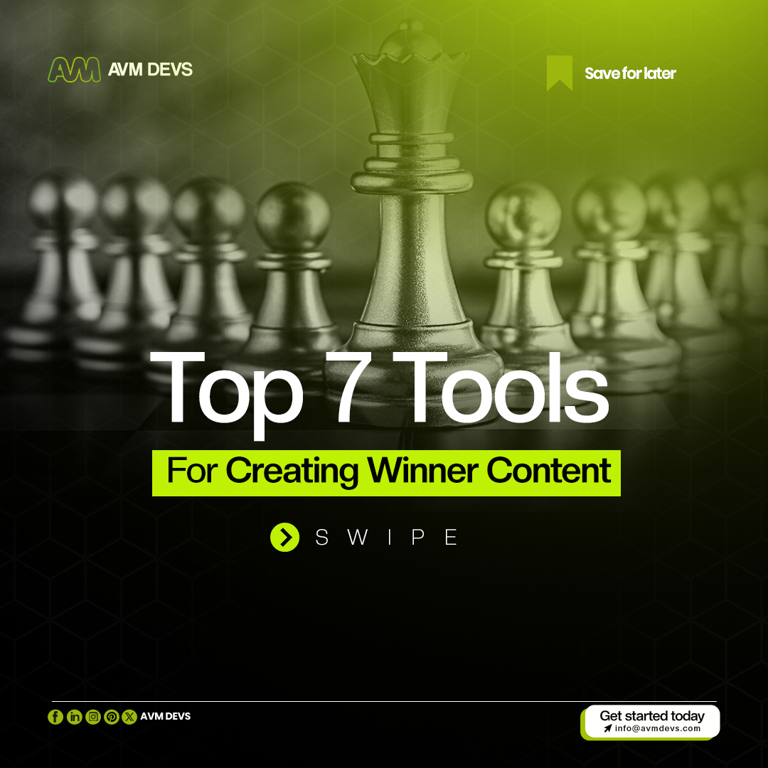 avmdevs's tweet image. Stop wasting time and resources on content that falls flat.
These 7 tools will help you

#contentmarketing #winningcontent #contentcreationtools #claudeAI #openAI #chatgpt #gemini #grammarly #copyAI #wordtune #hemingwayeditor #ai #aigeneratedcontent #AItools