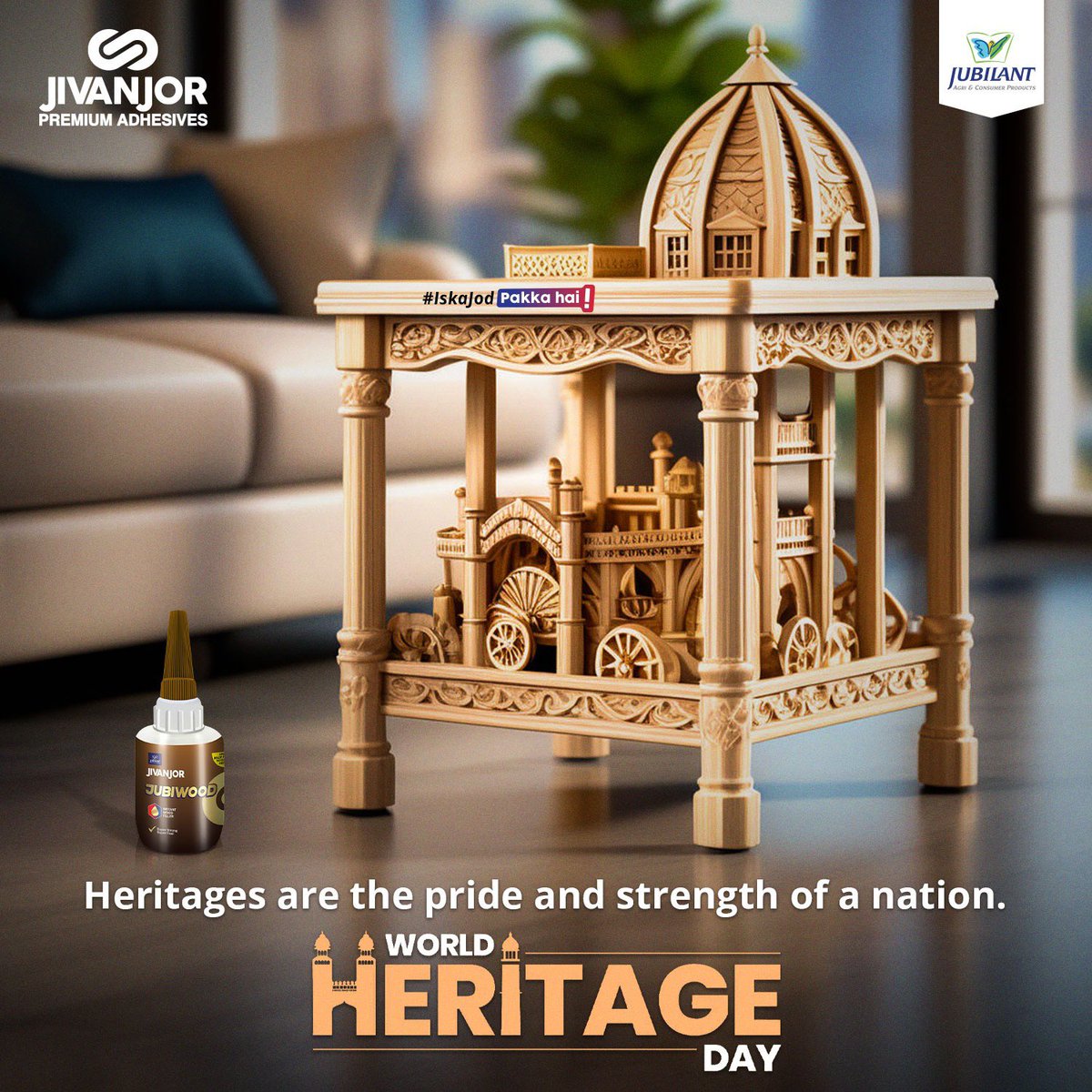 jivanjor_india's tweet photo. Happy World Heritage Day from Jivanjor! Celebrating our rich heritage and craftsmanship with adhesives that stand the test of time!
#Jivanjor #PremiumAdhesive #AdhesiveTechnology #WoodJoinery #ReadyToUseAdhesive #EffectiveAssemblyAdhesive #HomeDecorAdhesive #OfficeDecorAdhesiv https://t.co/JX7sn5Oegi