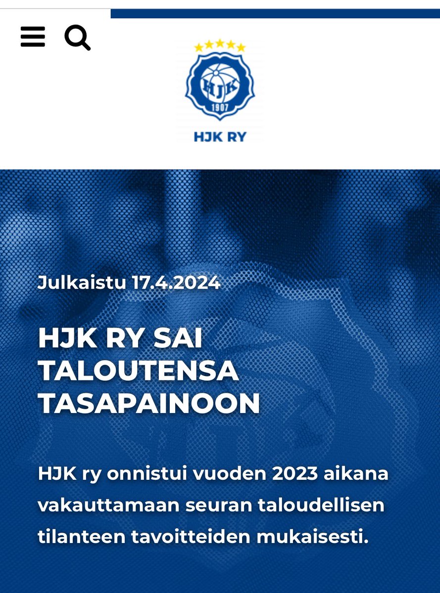 HJK näyttää hyvää esimerkkiä sen suhteen, että myös yleishyödyllinen yhdistys voi tehdä myös merkittävästi ylijäämäistä tuloksia.

Erittäin myönteistä myös avoin tiedottaminen taloudesta, josta moni seura voisi ottaa oppia.

”Yhdistyksen varsinaisen toiminnan tuotot tilikaudella