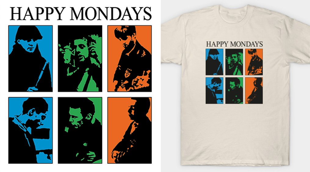 Happy Mondays TEEPUBLIC: bit.ly/3viC9Pu #happymondays #24hourpartypeople #madchester #shaunryder #bez