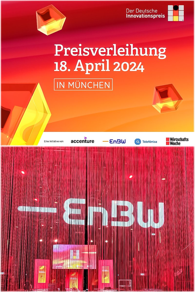 greiff_joachim's tweet photo. Der Deutsche Innovationspreis 2024 - Preisverleihung heute Abend in München.

Seit 15 Jahren wird der renommierte Preis in den Kategorien Start-ups, mittelständische Unternehmen und Großunternehmen vergeben.

#enbw #dip24 #innovation #mut #zukunft #Innovationskraft #Innovationen https://t.co/Y3O61napCO