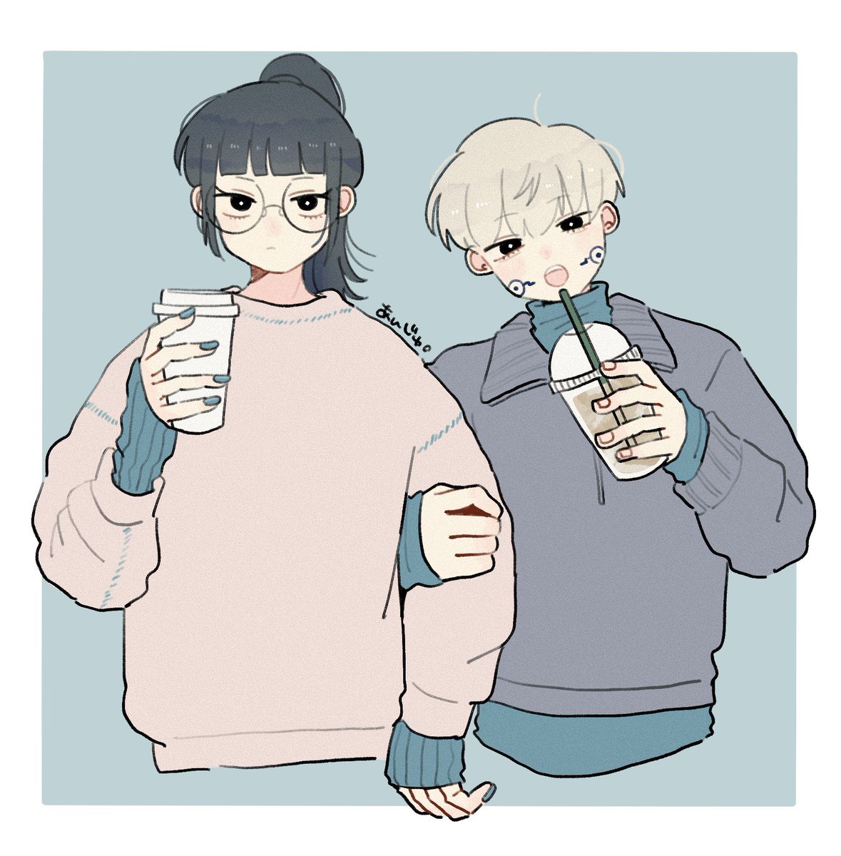 僕が描いたまきちゃんととげちゃんでも見ますか 