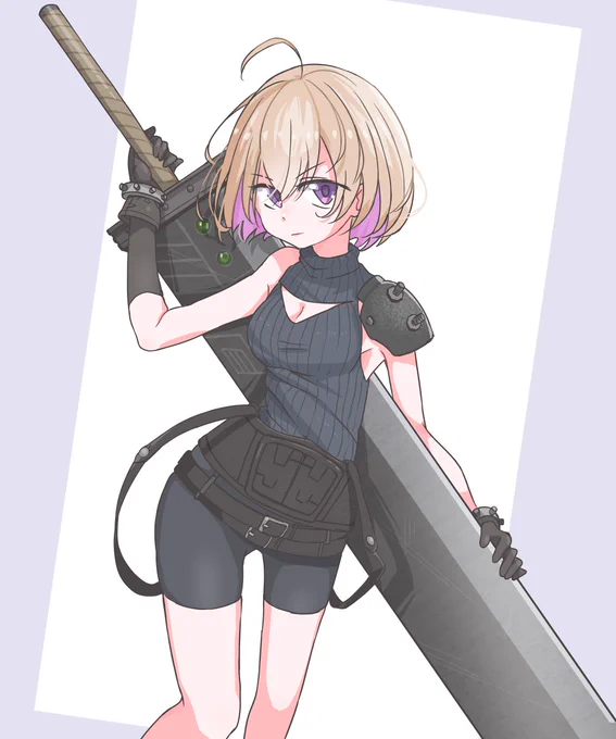 FF7R実況のゆもちょむちゃん。かわいいからすき#イラスト #ゆもちょむ #個人Vtuber #FF7R 