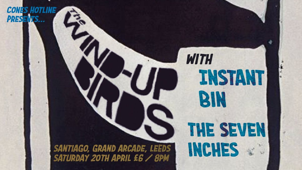 SturdyRecords's tweet image. Ace gig this Saturday with @thewindupbirds and @TheSevenInches at @SantiagoLeeds. Tickets are selling at a pace and it's not a big room so get involved now to avoid disappointment! wegottickets.com/event/610578
