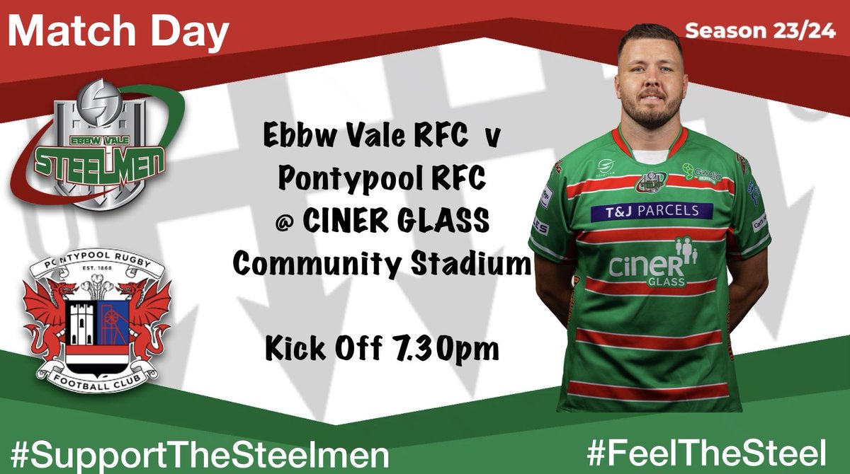 Match Day! Ebbw Vale RFC v @PontypoolRFC 📅Thursday 18th April ⏲️ 7.30pm 📍 CINER GLASS Community Stadium The game sees the final home appearance in the @IndigoPrem for captain Rhys Francis who will be retiring at the end of the current season. #FeeltheSteel @AllWalesSport