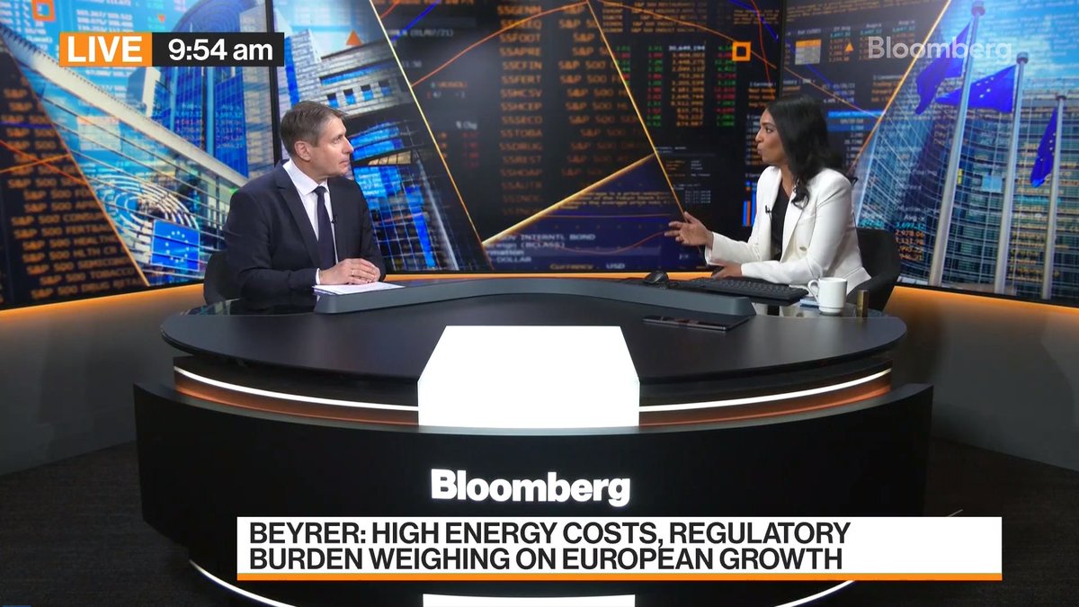 🇪🇺 Ahead of this week’s special #EUCO, our DG Markus J. Beyrer spoke with @KritiGuptaNews @BloombergTV about Europe's global competitiveness.
👉 bloomberg.com/news/videos/20…