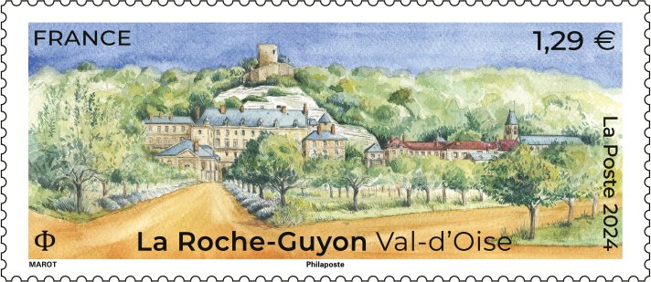 🆕️ Le 10 juin 2024, La Poste émet un #timbre sur La Roche-Guyon situé dans le Val d’Oise dans le cadre de la série touristique du programme philatélique de France.
<a href="/valdoise/">Département du Val d'Oise</a> <a href="/LPNews_IDF/">La Poste Groupe IDF</a> 
<a href="/larocheguyon/">Vivre La Roche-Guyon</a> <a href="/ChateauGuyon/">Château de La Roche-Guyon</a>
<a href="/bernstephane/">Stéphane Bern</a> <a href="/fond_patrimoine/">Fondation du patrimoine</a> 
<a href="/Flanerie_art/">Marielle J.PdeG</a>
#philatelie
