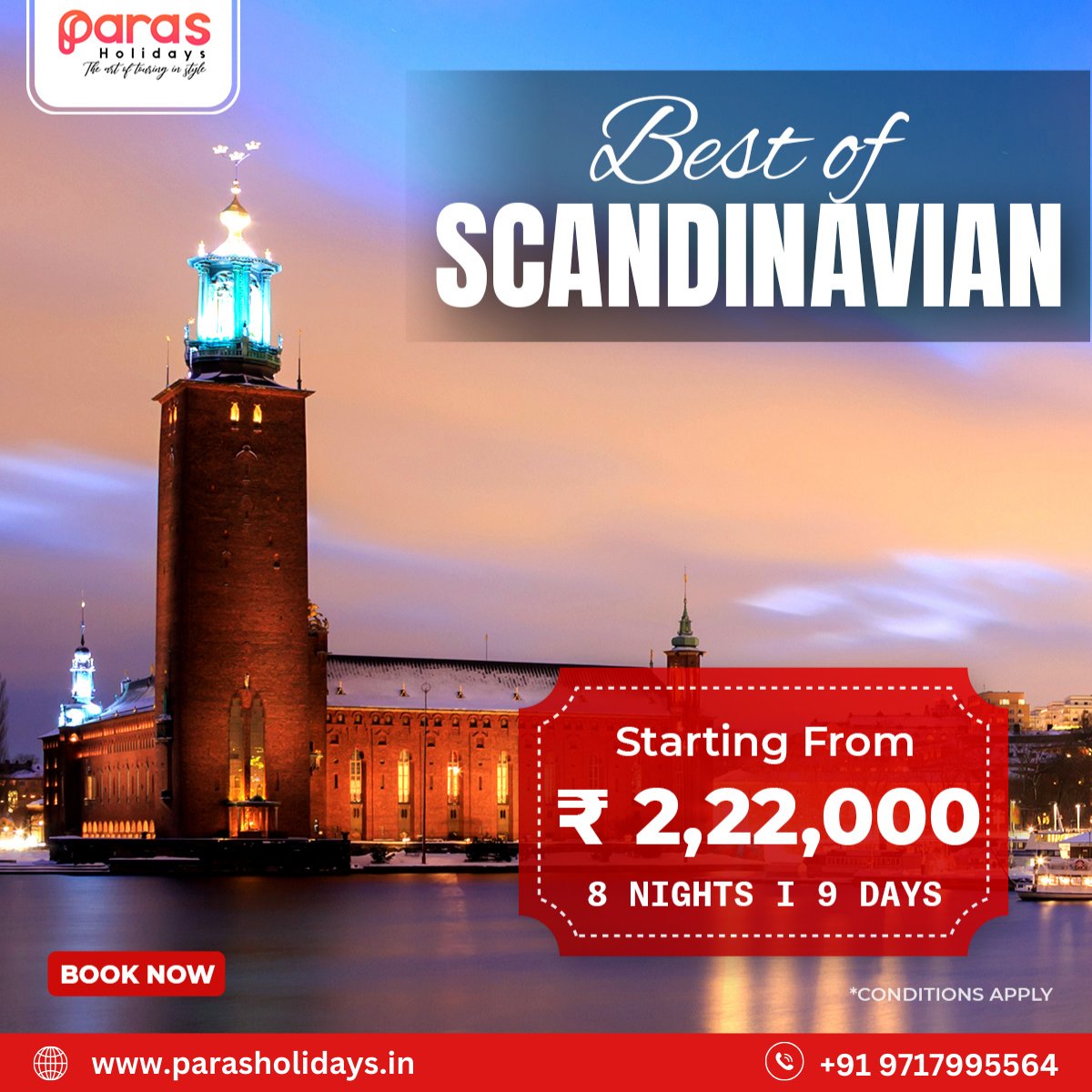 Escape the ordinary and set sail for an extraordinary Scandinavian adventure with Paras Holidays! 🌟 Explore historic cities, dramatic coastlines, and charming villages while enjoying premium services and accommodations. 
.#EuroTrip
#IndianInEurope
#ExploreEurope
#EuroVacay