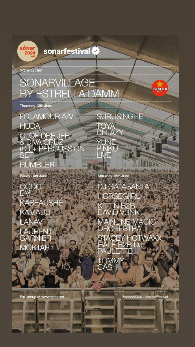 This is my life right now 🙆🏿‍♂️
 If you would have told me I would be on this line up 5 years ago I wouldn't have believed you. See you at @SonarFestival ❤️ Barcelona my south Africans abroad would love to see you!!