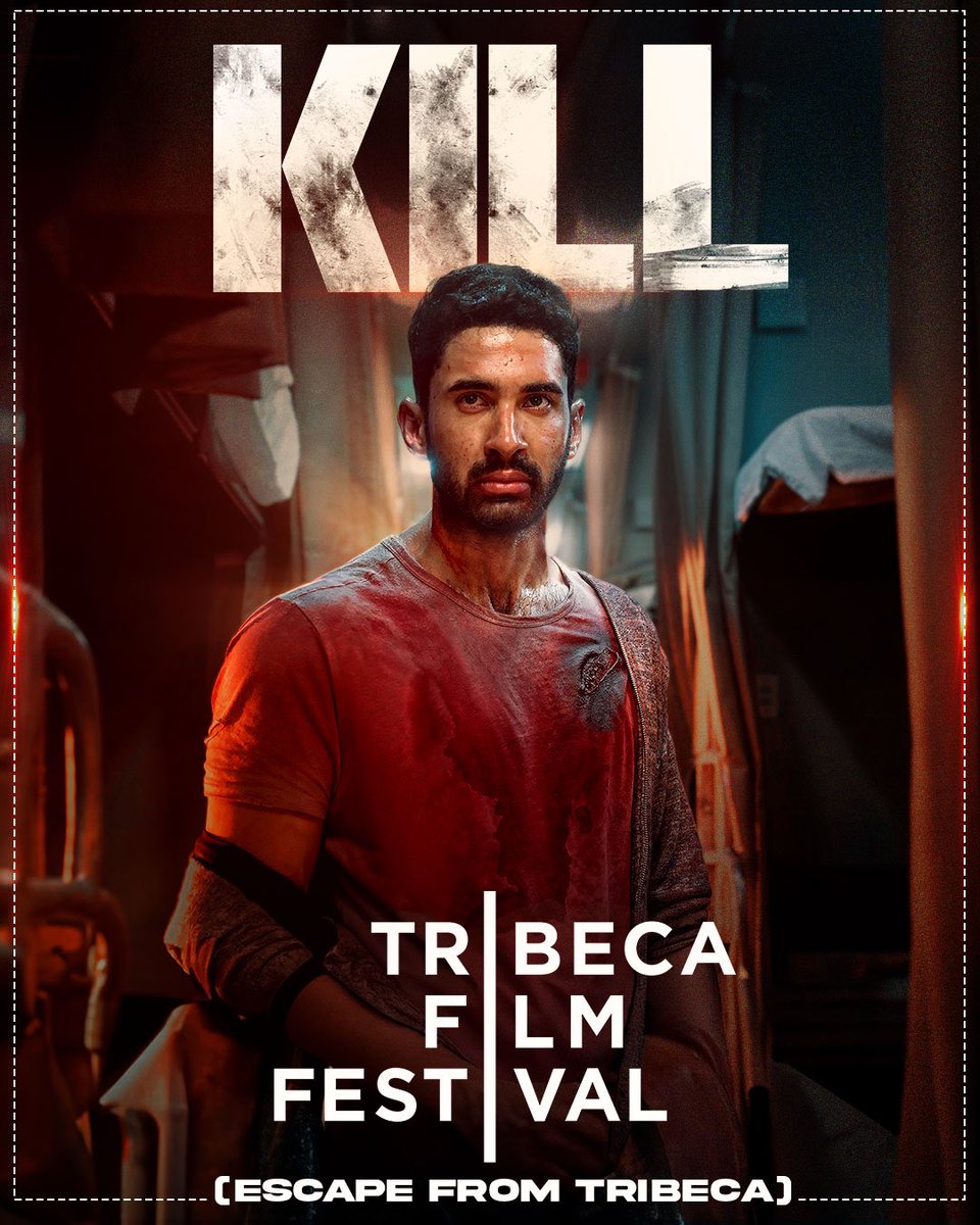 #NewYork you're in for a brutal ride! 🛑
#KILL is all set to premiere at Tribeca Festival!🔥(Escape from Tribeca)

Starring Lakshya, Raghav Juyal & Tanya Maniktala. Directed by Nikhil Nagesh Bhat.  
KILL, India theatrical release - 5th July.

#KILLMovie #Lakshya #TanyaManiktala…