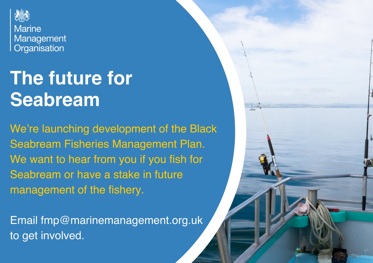 We're are launching development of the Black Seabream Fisheries Plan. We want to hear from you if you fish for #Seabream or have a stake in future management of the fishery. Email fmp@marinemanagement.org.uk to get involved.