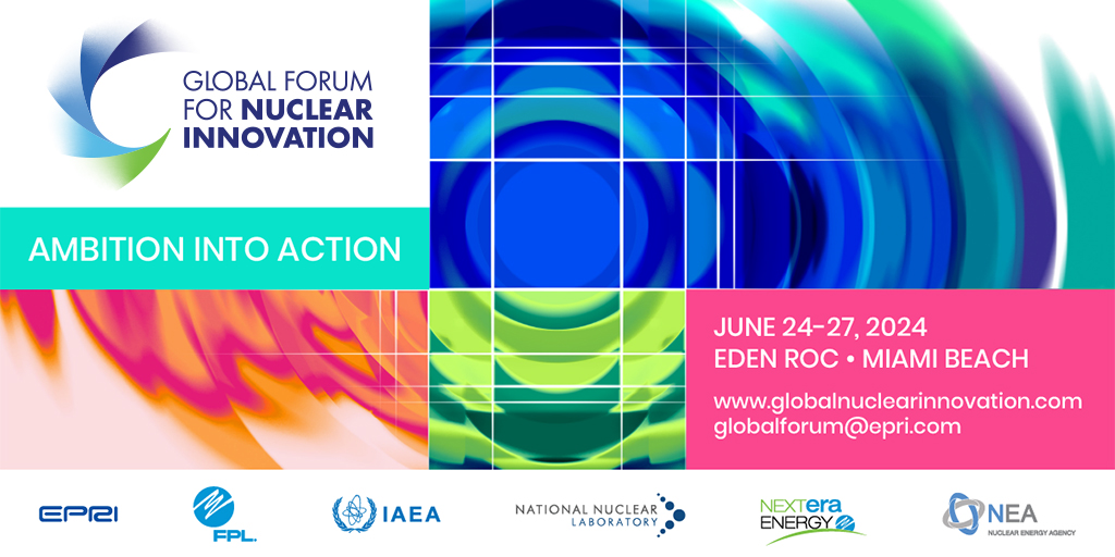 📢📢 Registration is OPEN for the 2024 Global Forum for Nuclear Innovation! Let's address challenges the #nuclear industry faces today at a 2⃣ day event designed to change behaviors, inspire action & challenge the status quo 👨‍💻👩‍🔬🧑‍🏫🧑‍🔧👩‍💼 Register here 👉 bit.ly/47RvLlZ