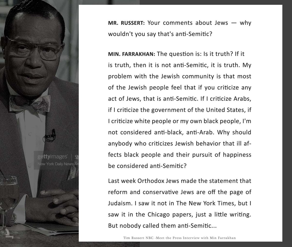 Why should anybody who criticizes Jewish behavior that ill affects Black people and their pursuit of happiness be considered anti-Semitic?

Min Farrakhan

#hiphop #BlackTwitter
#jcole #kendricklamar #KanyeWest #Africa #BDS #ApartheidIsrael #ZionismIsNotJudaism #truth #Genocide