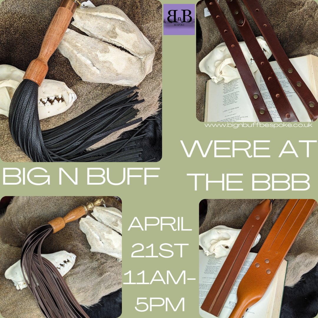 BignBuffBespoke's tweet photo. We're heading to The BBB!!
11am-5pm find us selling our leather goods.
@BBBAltFetBazaar
#funday #lgbtq #leather #leatherworker #hide #handmade #event #swink #social #gathering #gettogether #market #party #alternative #leathergoods #sales https://t.co/bhPE4HFUiX