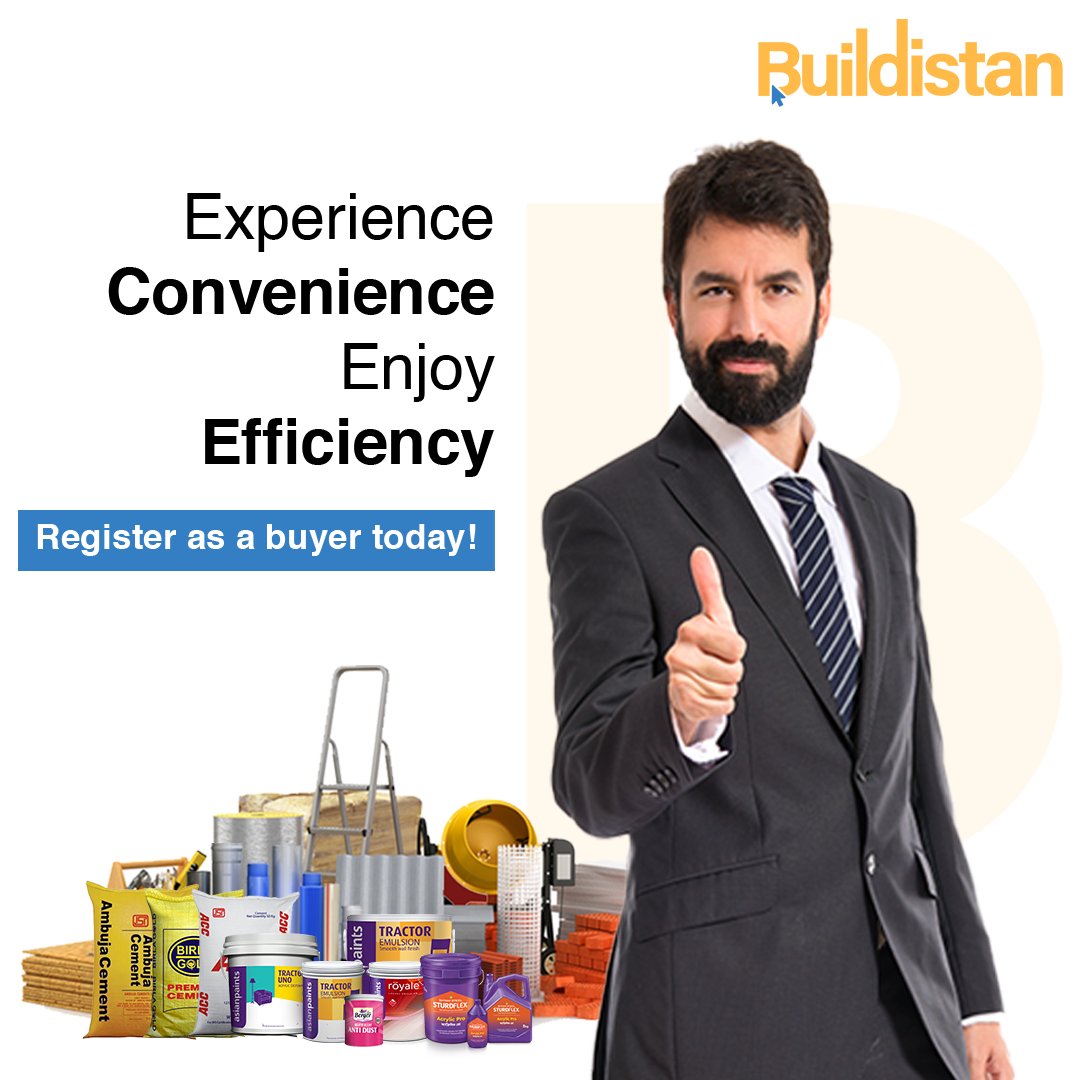 Buildistan- a platform that simplifies your procurement process, amplifies your sales & maximizes your success. Join our community of smart retailers & experience the ease of doing business like never before. Register with #Buildistan today.

#ShyamSteel #ConstructionMaterials