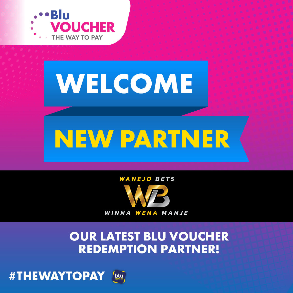 We're thrilled to share some exciting news with you all! It's official - Wanejo Bets has become a valued member of the Blu Voucher family.  #WanejoBets #BluVoucher #ExcitingNews
