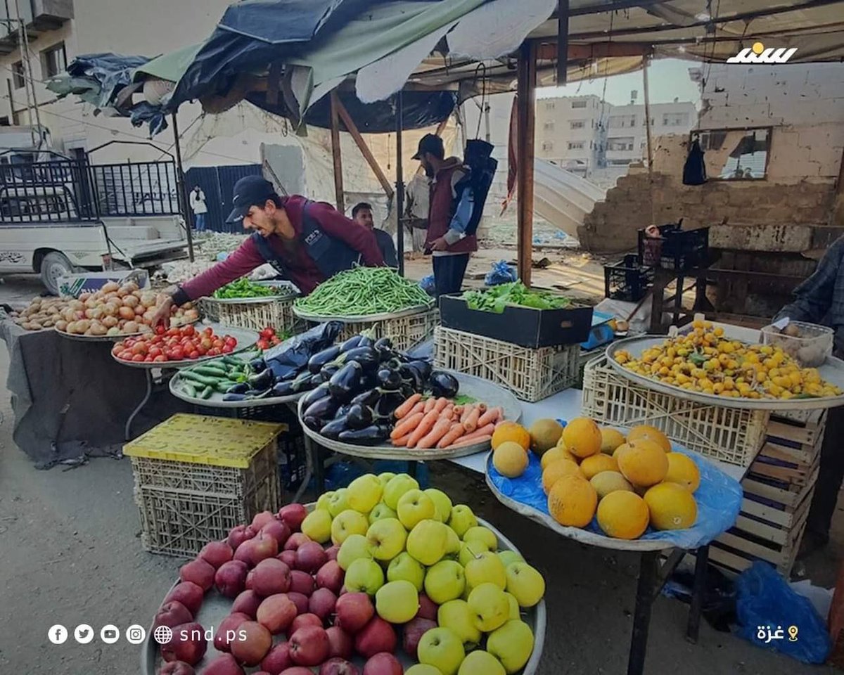 Market scenes in northern Gaza yesterday, April 17