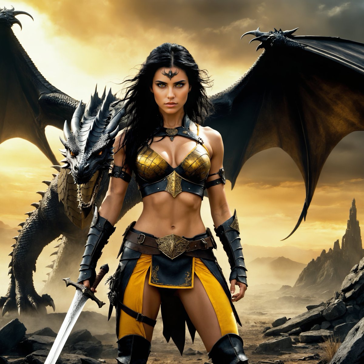 QT your yellow and black art Today's shaping to be a woman warrior day