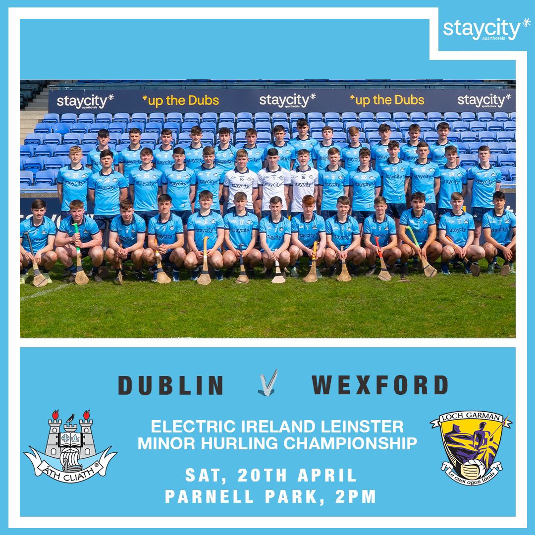 Ballinteer have 3 players on the Dublin minor hurling team. The Minor Hurlers will open their Electric Ireland Leinster Hurling Championship against Wexford on Saturday 👕 all support welcome. 👍👕 🎟 Ticket info ➡️bit.ly/3jsarLX #UpTheDubs
