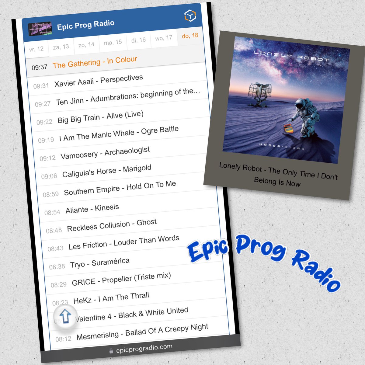 The music on Epic Prog Radio

fra-pioneer08.dedicateware.com:3255/stream

Follow on facebook, twitter and instagram @epicprogradio

Music submission…. send a email to epicprogradio@gmail.com

linktr.ee/epicprogradio

#progressiverock #progrock #neoprog  #rockprogressif #independentmusic #newprog