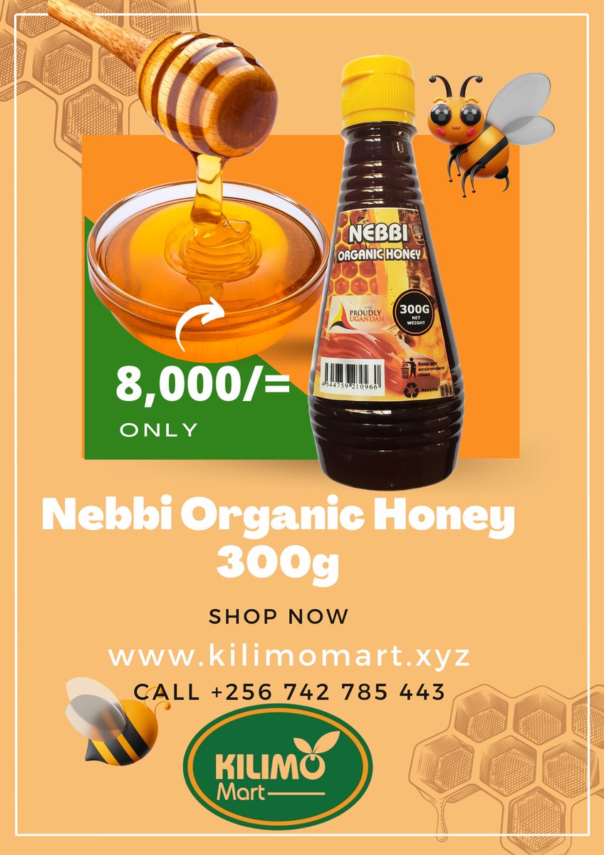 #healthylifestyle There's something truly special about the purity of Nebbi organic honey. No additives, just the sweet essence of nature. Get yours at; kilimomart.xyz/Nebbi-Organic-…