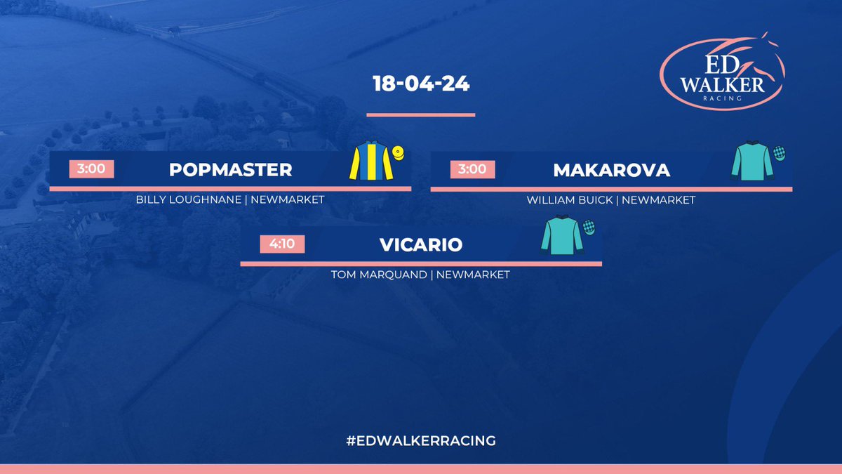 Three runners today @NewmarketRace 🤞🏼 #EdWalkerRacing