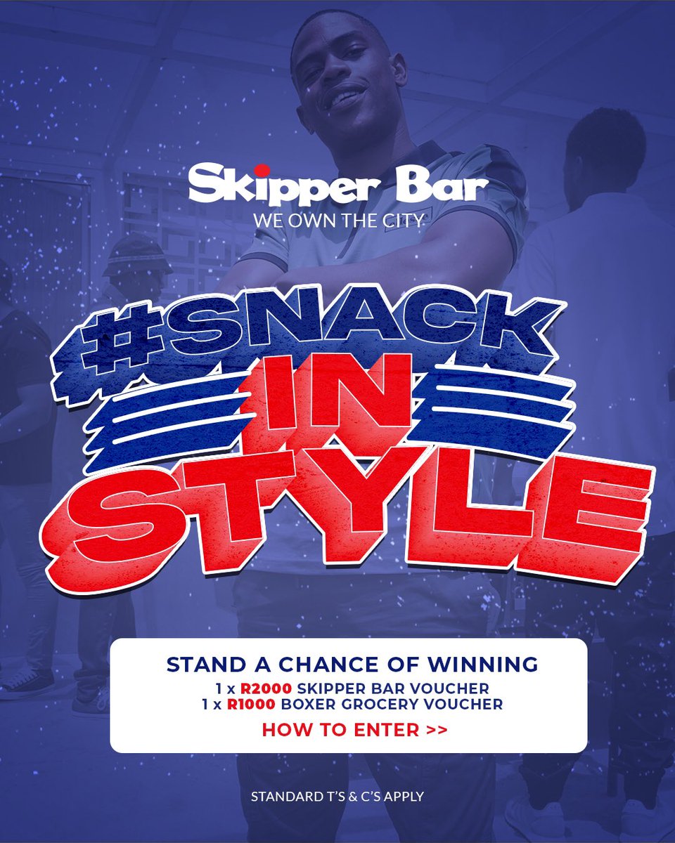 Southgate_JHB's tweet image. Exciting News from Skipper Bar!

Elevate your shopping experience with Skipper Bar's #SnackInStyle Promotion! Stand a chance to win a R2000 Ski Please note: this promotion is valid for South African residents only. Bar shopping voucher plus a Boxer grocery voucher valued at R1000