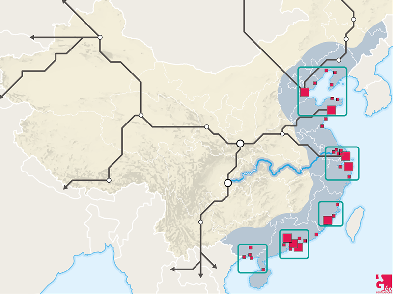 Geoconfluences's tweet photo. « La rangée portuaire chinoise et ses arrière-pays, connecter la #Chine au Monde » par Benjamin Claverie (académie de Bordeaux) 🇨🇳#maritimisation #BRI #ports #HGGSP
https://t.co/D1S3NImNjE https://t.co/mEz5CszFlQ