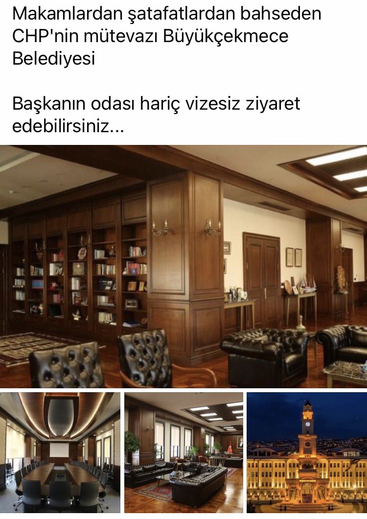 #paragündem işte CHP Büyükçekmece belediye Başkanı makam odası