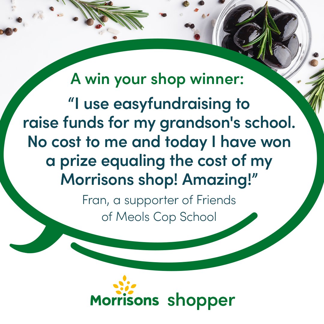 Congratulations to Fran, a recent winner in our grocery Win Your Shop competition, sponsored by Tesco. You could win back the cost of your grocery shop each week in April if you order it via easyfundraising! See our selection of supermarkets here 👉 bit.ly/3vld1gx