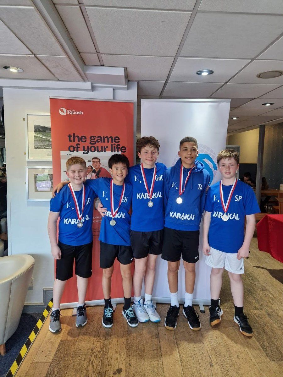 Squash news: Greg and Ethan represented Kent U13's at the Junior Inter County Championships in Sheffield. Their team finished second, from the eight counties that qualified for the Finals.