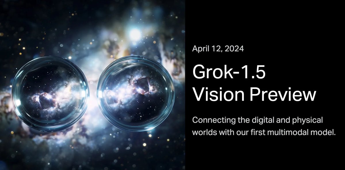 BlogNT's tweet image. 🤖✨ Découverte de Grok-1.5V : Un modèle d'IA multimodal révolutionnaire! Plongez dans les capacités de ce système avancé qui combine traitement de texte, image, et vidéo. Plus de détails ici 👇

blog-nouvelles-technologies.fr/290489/decouve…

#GrokIA #MultimodalAI #TechBreakthrough