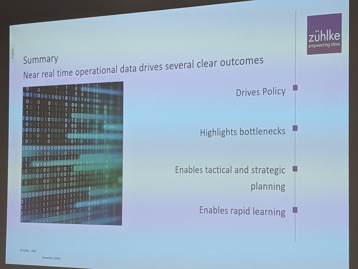 Lots of learning at the#FSHealth Health and Care transformation event this week. 
My inner data-geek was very happy. 
My highlight was the presentation by @zuehlke_group on the use of near-time operational data. 
So obvious and makes so much sense!