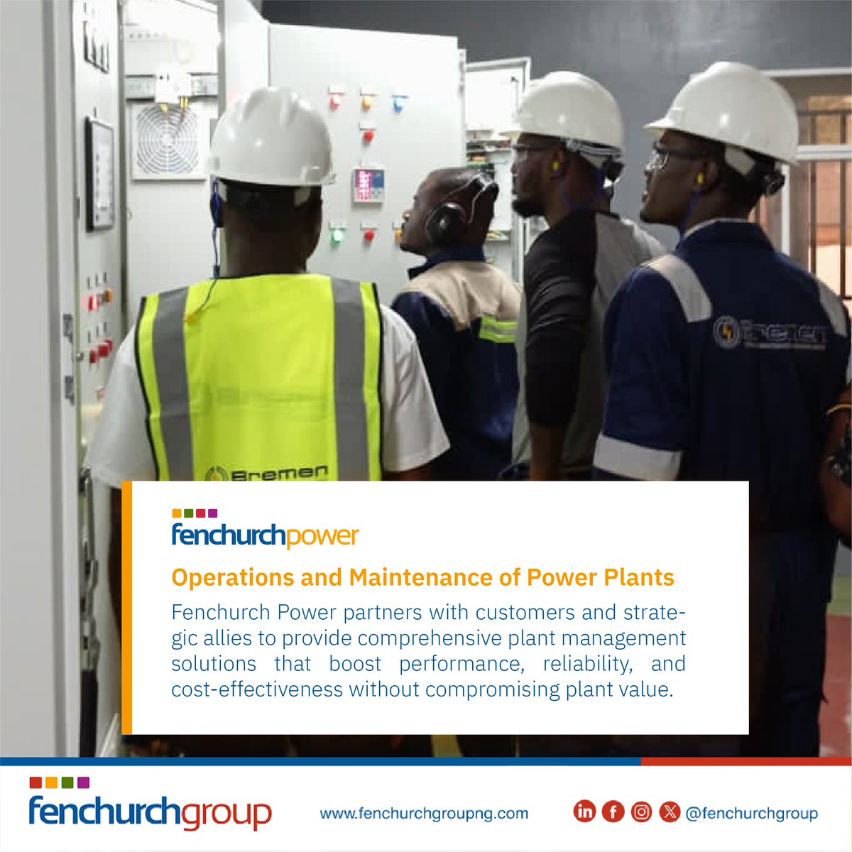 Fenchurch Power and partners offer top-notch plant management solutions, boosting performance, reliability, and value while cutting costs. #FenchurchGroup #FenchurchPower #ServiceDelivery #Quality #PowerEngineers #PowerAfrica