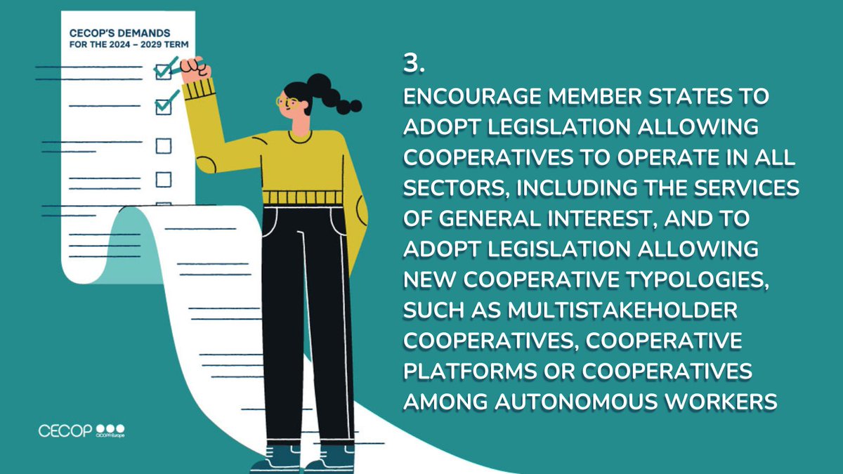 💼 #Cooperatives must be able to operate in all sectors of the economy. Let’s break down those barriers! ➡️ cecop.coop/uploads/file/E… #EUelections2024 🌱