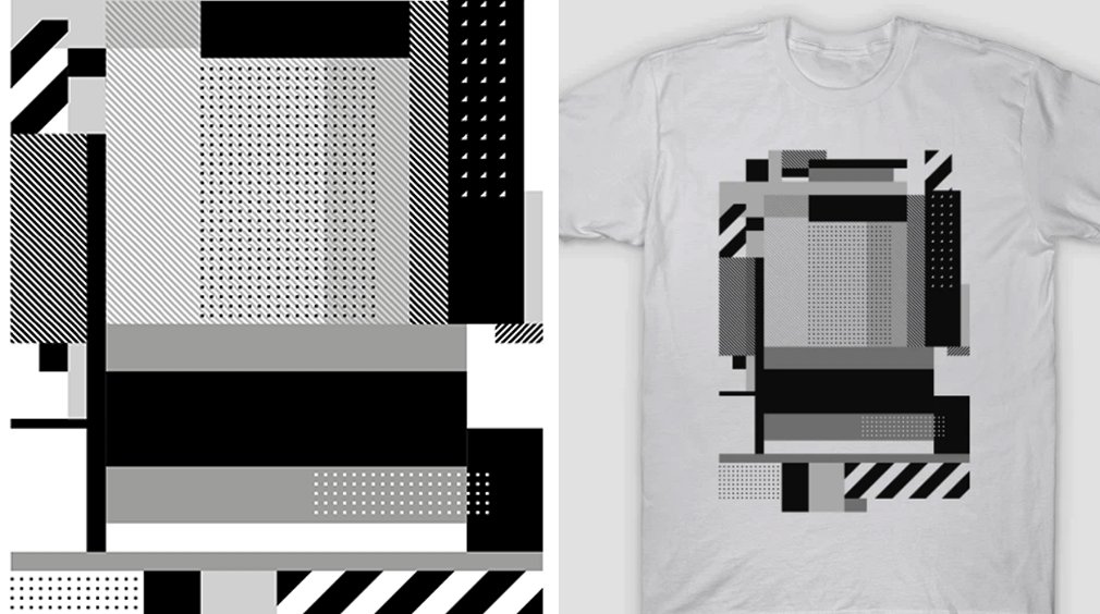 Abstract#85 
TEEPUBLIC: tinyurl.com/2v88rdtn

#abstractart #opart #blackandwhite #8bit #glitch