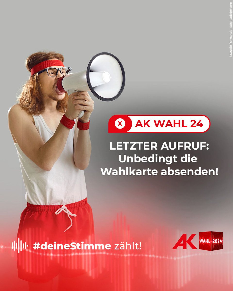 Täglich setzt sich die @Arbeiterkammer für die Rechte der Arbeitnehmer:innen ein. Bitte nützt euer Wahlrecht. Eine hohe Wahlbeteiligung stärkt die soziale Gerechtigkeit und uns alle. #AKWahl #AKWahl24 #deineStimme