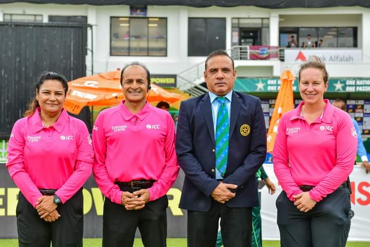 Match officials for the first #PAKWvWI ODI

#BackOurGirls