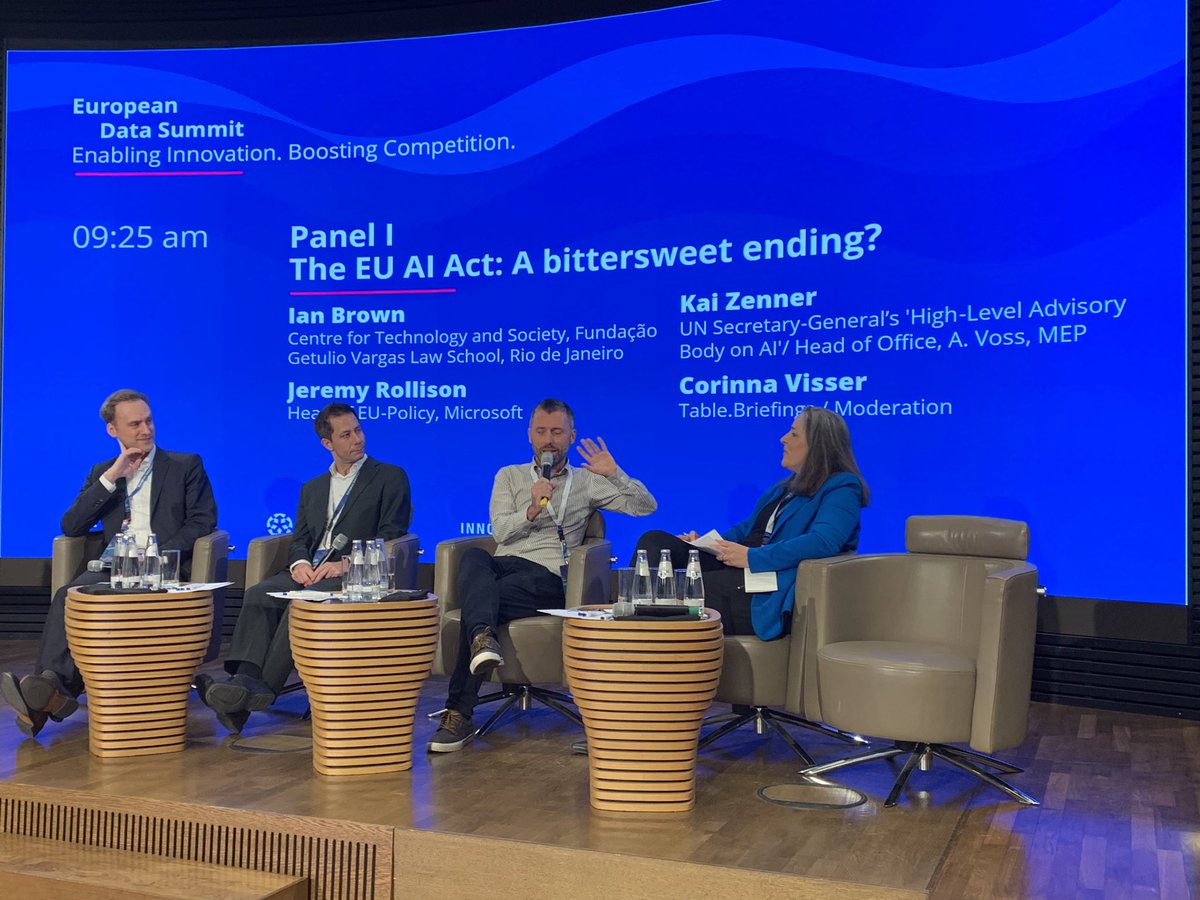 We discuss the #AiAct <a href="/KASonline/">Adenauer-Stiftung</a> <a href="/Der_BDI/">BDI</a> #EUdataSummit in #transatlantic context with Stephen Anderson <a href="/usbotschaft/">US-Botschaft Berlin</a> and wonder: the #Ai Act a bittersweet ending ? Or reason for optimism? @1Br0wn Live stream:
youtu.be/nf-68KeNIQY