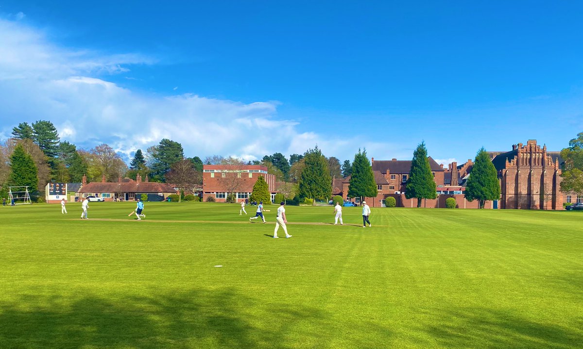 Cricket season is here & despite the weather @worksopcollege grounds look fantastic thanks to our brilliant staff. 1st XI played a strong @thefortyclub side inc @oldworksopians such as @Samitpatel21 Always a pleasure to host. @ISAsportUK @HMC_Org @TheCricketerMag @WoodardSchools