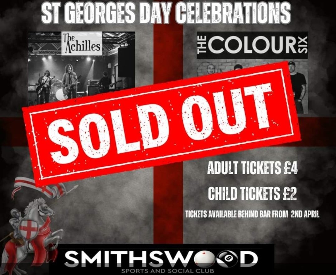 We head to The Greenlands Inn tomorrow for the first time 🤘🤘🤘 Then we hit Smithswood Sports and Social Club on Saturday with our good friends The Achilles for St George's day celebrations! 🏴󠁧󠁢󠁥󠁮󠁧󠁿🏴󠁧󠁢󠁥󠁮󠁧󠁿🏴󠁧󠁢󠁥󠁮󠁧󠁿

See you in the pub Sixlings! 🍻😁🍻